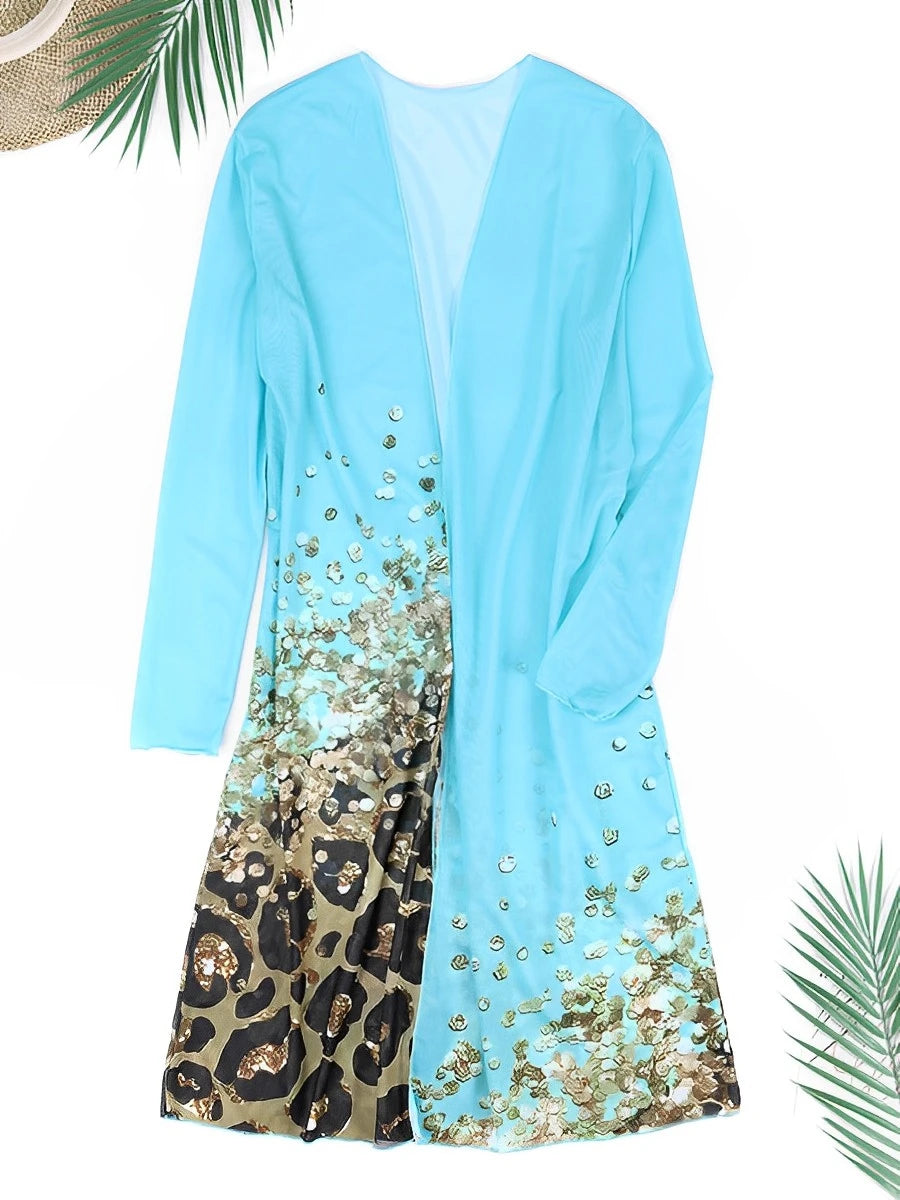 3 Pieces High Waist Bikini Printed Swimsuit Swimwear Beachwear - The Clothing Company Sydney