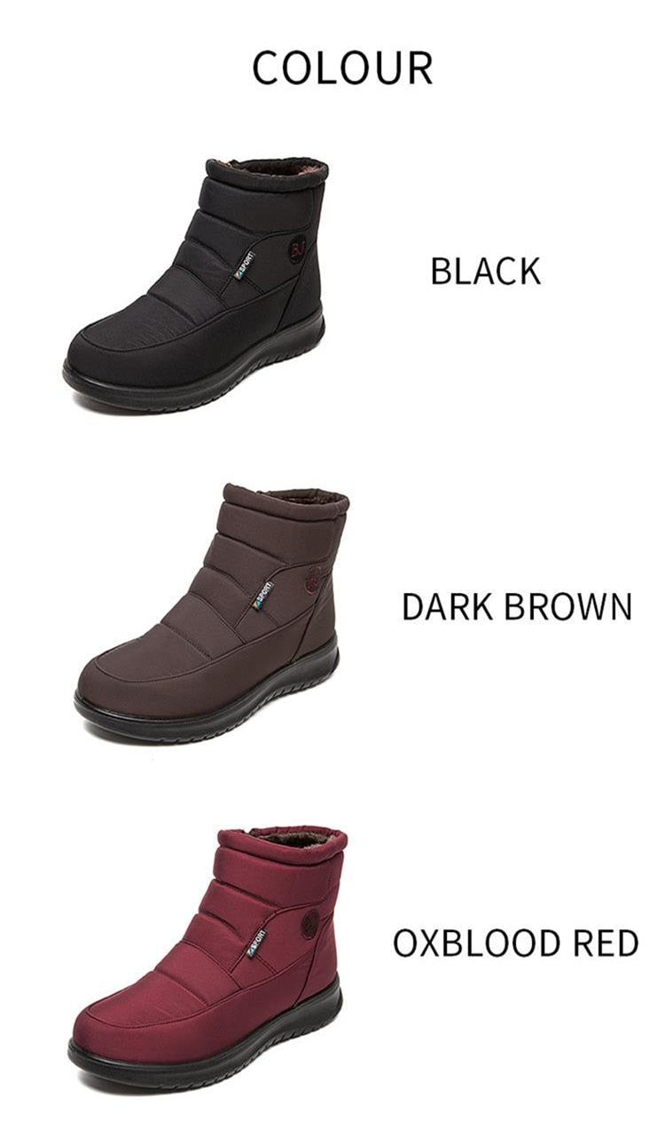 Women Boots Snow Fur Shoes zipper Platform Boots For Women's Girls Soft Ankle Boots Waterproof Plush Winter Shoes The Clothing Company Sydney