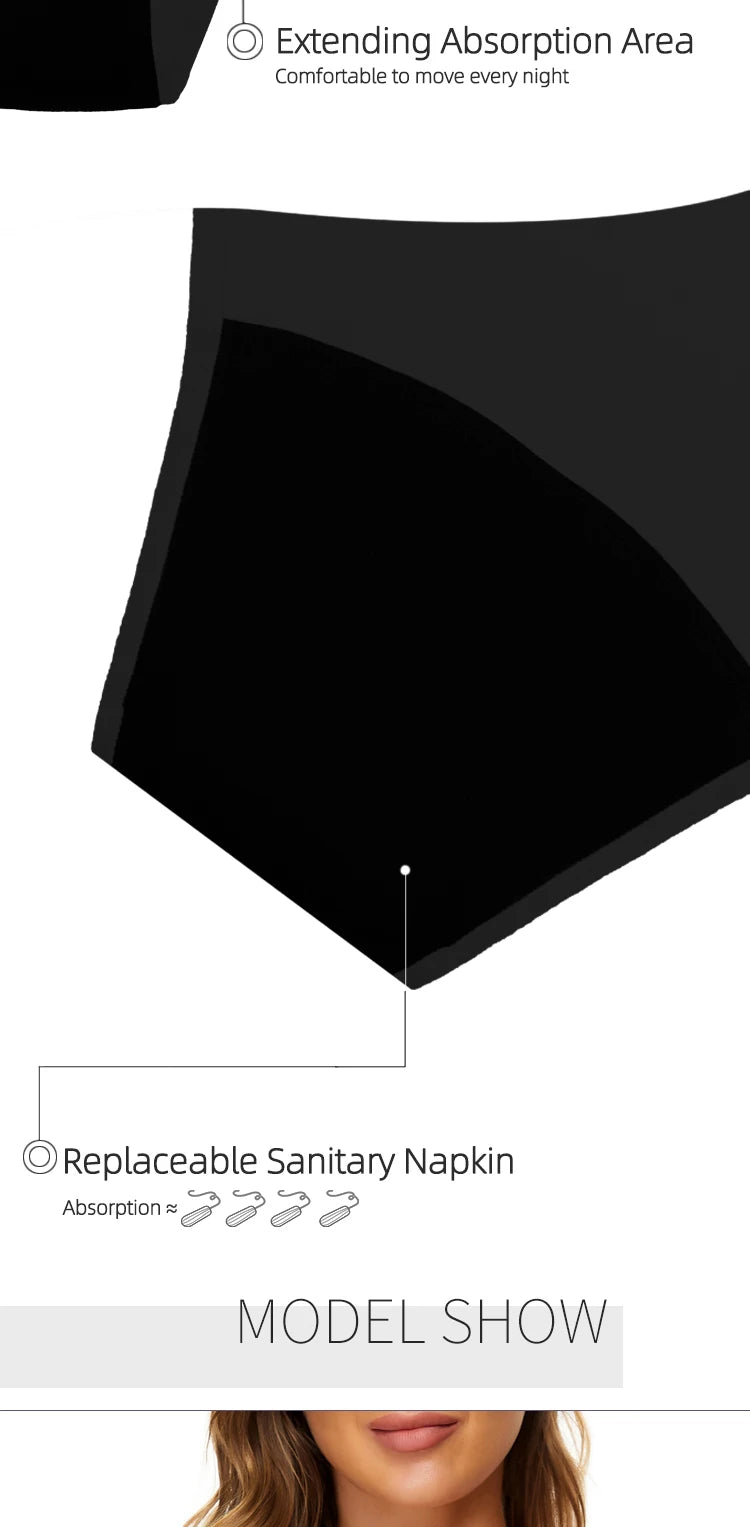 Seamless Swimwear Menstrual Panties 4-Layer Leakproof Bikini Fast Absorption Summer Beachwear Swimsuits - The Clothing Company Sydney