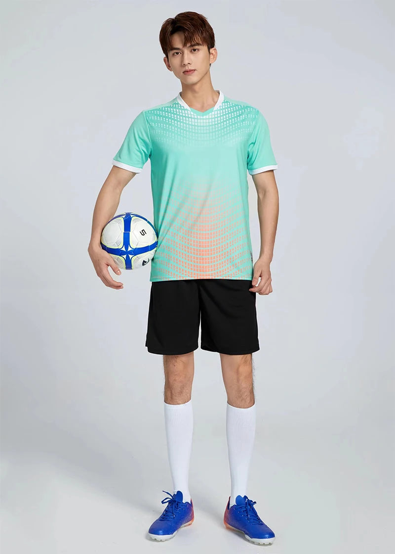 Men's Women's Kids Football Jersey Shorts Set Custom Soccer Uniform Outfit Kids School Team Training Kit The Clothing Company Sydney