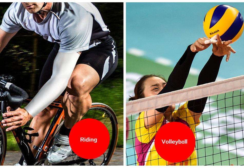 1PC Ice Fabric Summer UV Protection Running Basketball Volleyball Cycling Sunscreen Sports Arm Sleeve The Clothing Company Sydney