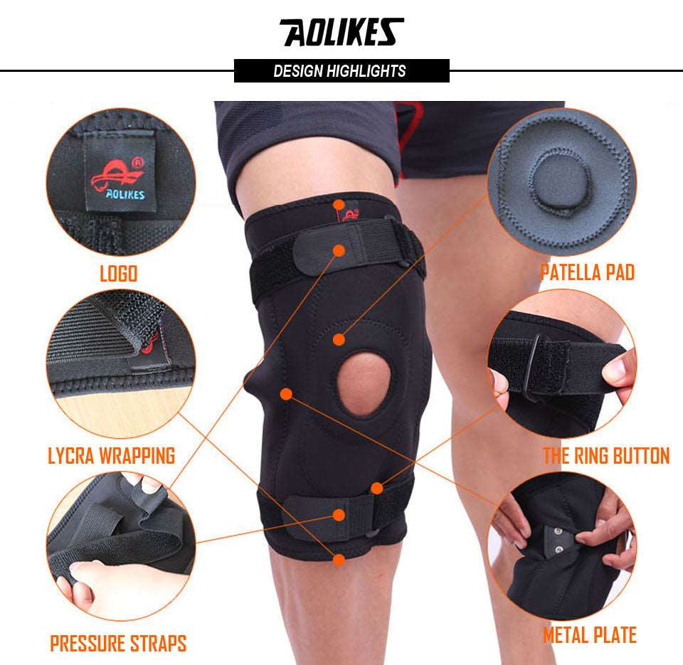 1PC Professional Sports Safety Knee Support Brace Patella Pads Hole Sports with Metal Plate The Clothing Company Sydney