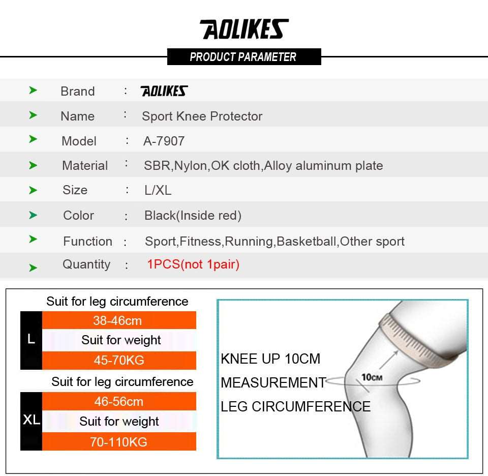1PC Hiking Cycling Knee Support Protector With Removeble Aluminum Plate 4 Straps For Mountaineering Knee Joint Brace The Clothing Company Sydney