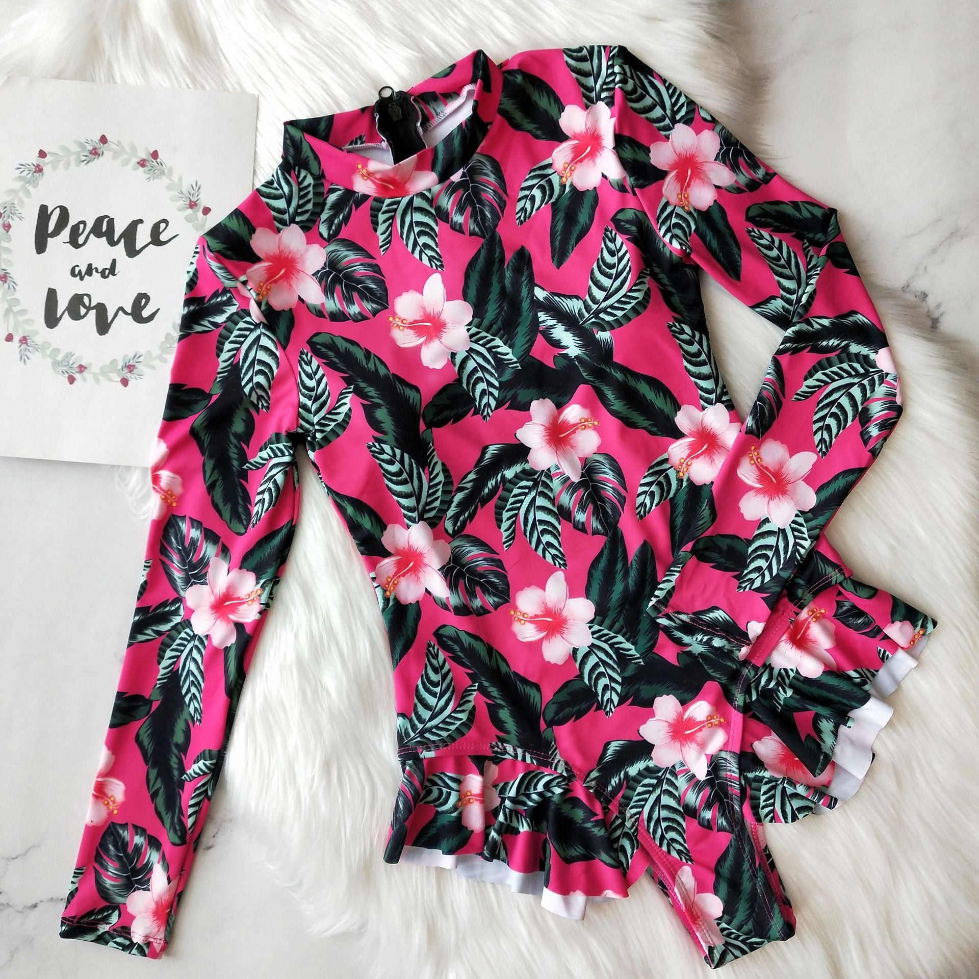 Surf Rashguard Long sleeve swimwear one piece swimsuit Rash Guard swim suit Bathing Suit beach wear Bodysuit Monokini The Clothing Company Sydney