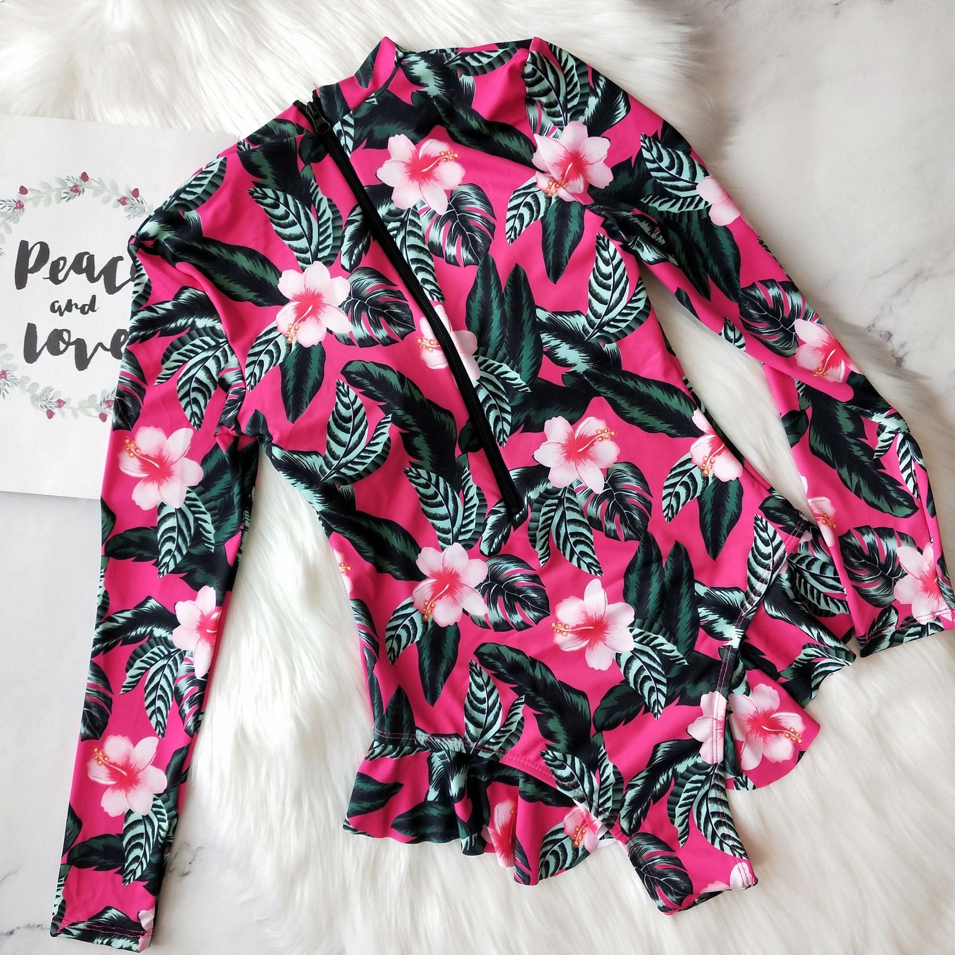 Surf Rashguard Long sleeve swimwear one piece swimsuit Rash Guard swim suit Bathing Suit beach wear Bodysuit Monokini The Clothing Company Sydney