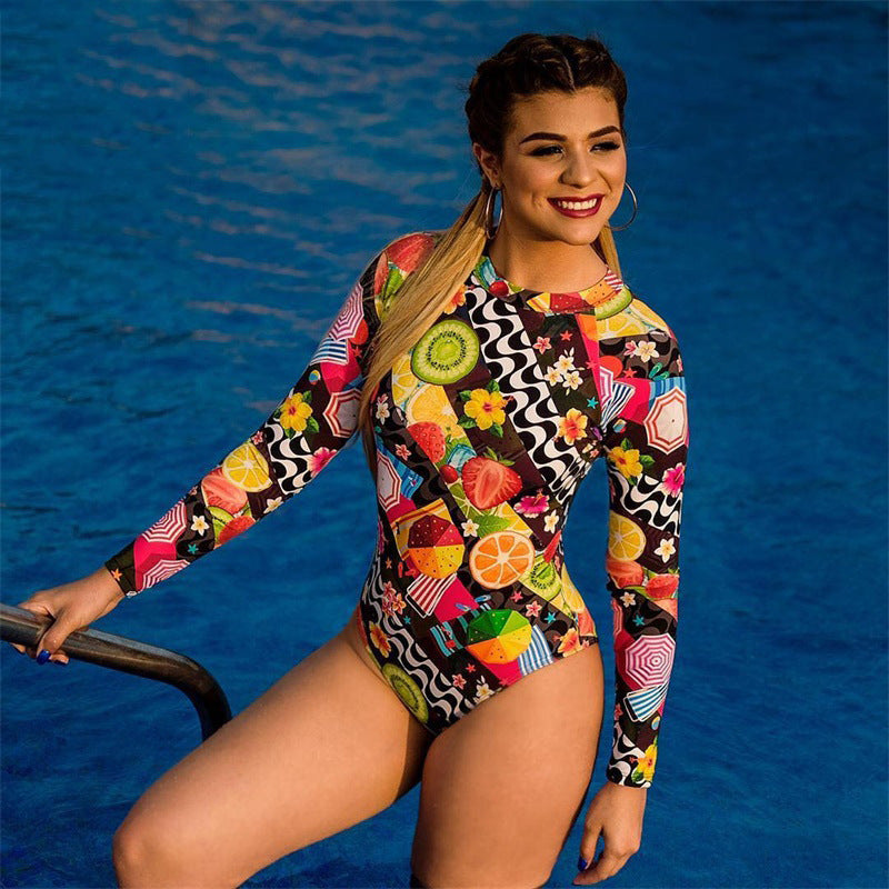 Surf Rashguard Long sleeve swimwear one piece swimsuit Rash Guard swim suit Bathing Suit beach wear Bodysuit Monokini The Clothing Company Sydney