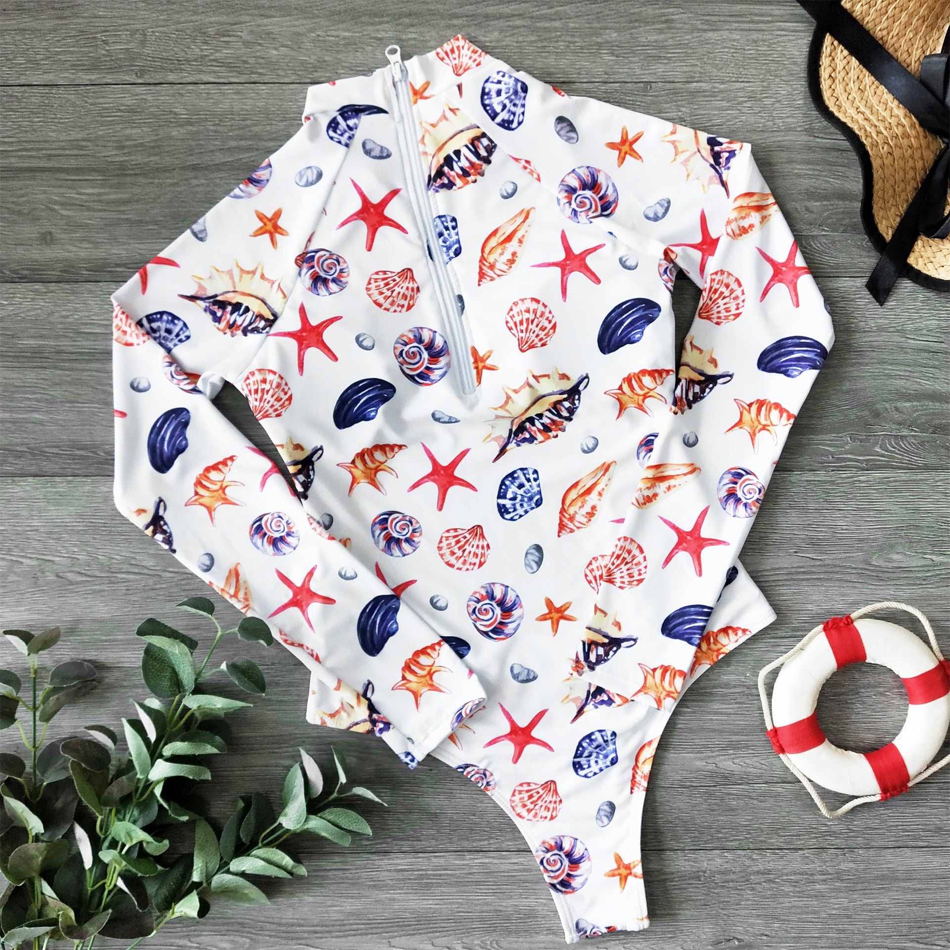 Surf Rashguard Long sleeve swimwear one piece swimsuit Rash Guard swim suit Bathing Suit beach wear Bodysuit Monokini The Clothing Company Sydney