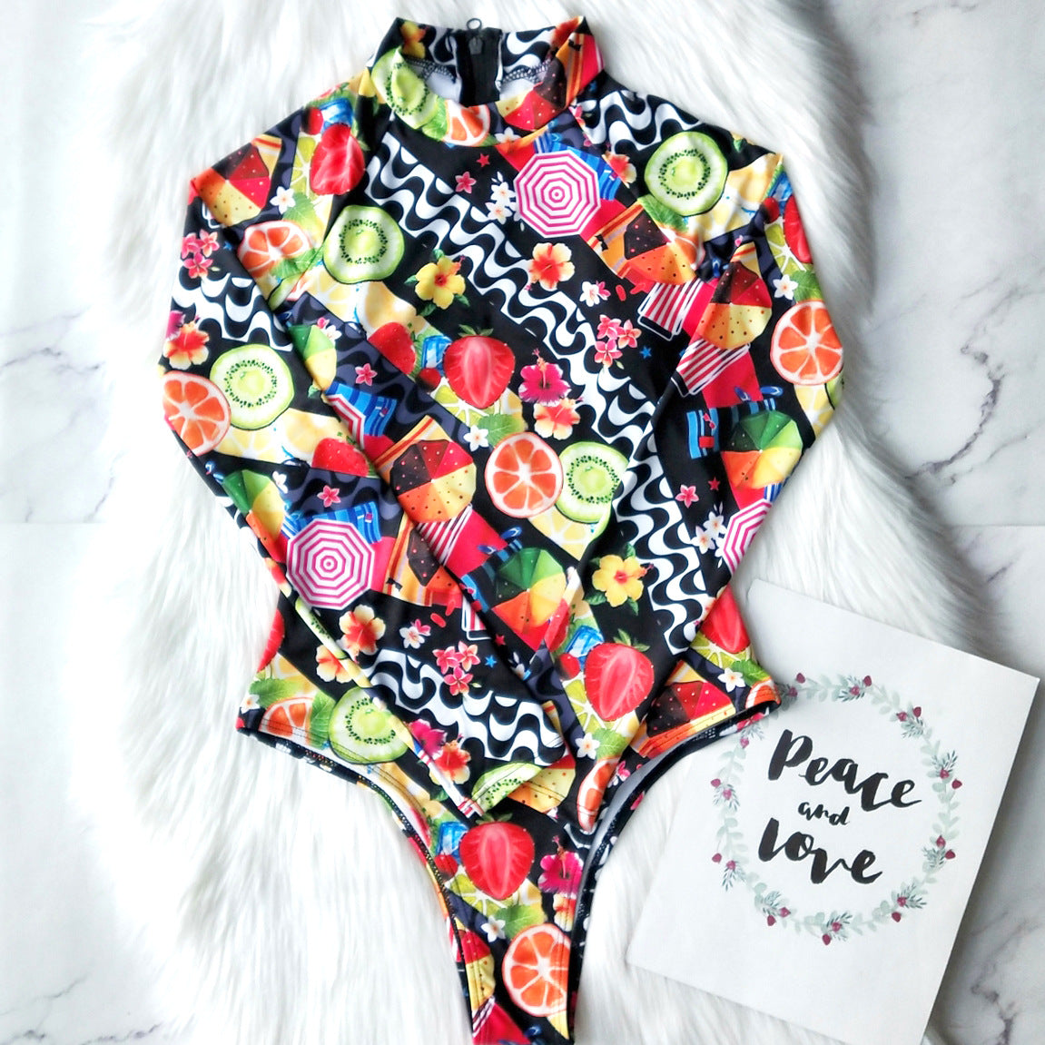Surf Rashguard Long sleeve swimwear one piece swimsuit Rash Guard swim suit Bathing Suit beach wear Bodysuit Monokini The Clothing Company Sydney