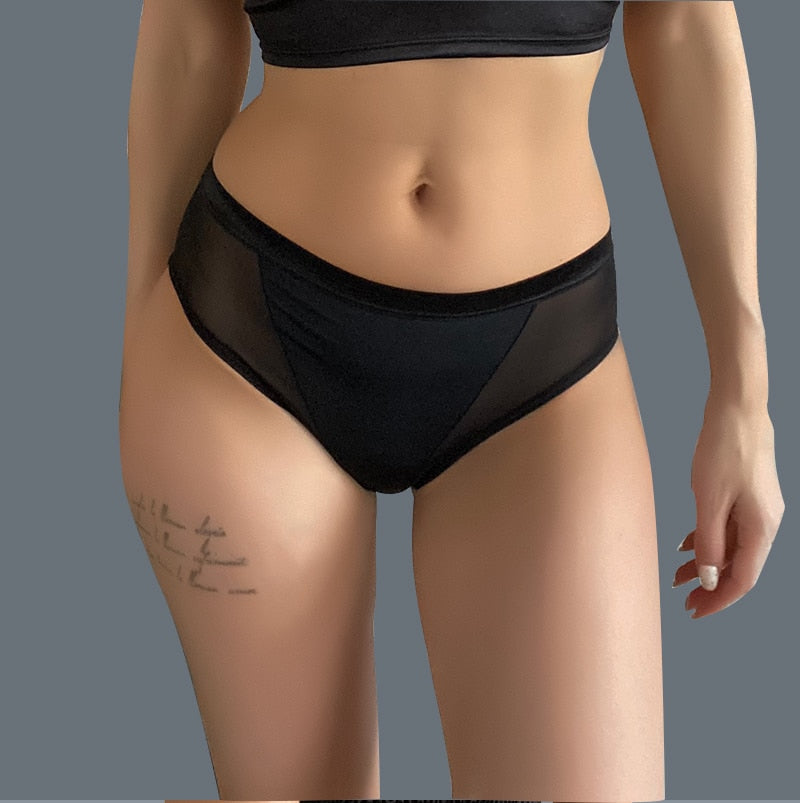 Mesh Women's Panties Hollow Out Briefs Transparent Low Waist Lingerie Breathable High Elasticity Underwear Underpants The Clothing Company Sydney