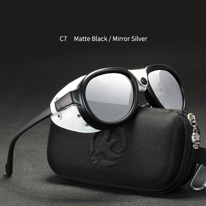 Luxury Steampunk Pilot Sunglasses Men and Women Shield Glasses UV400 Protection The Clothing Company Sydney