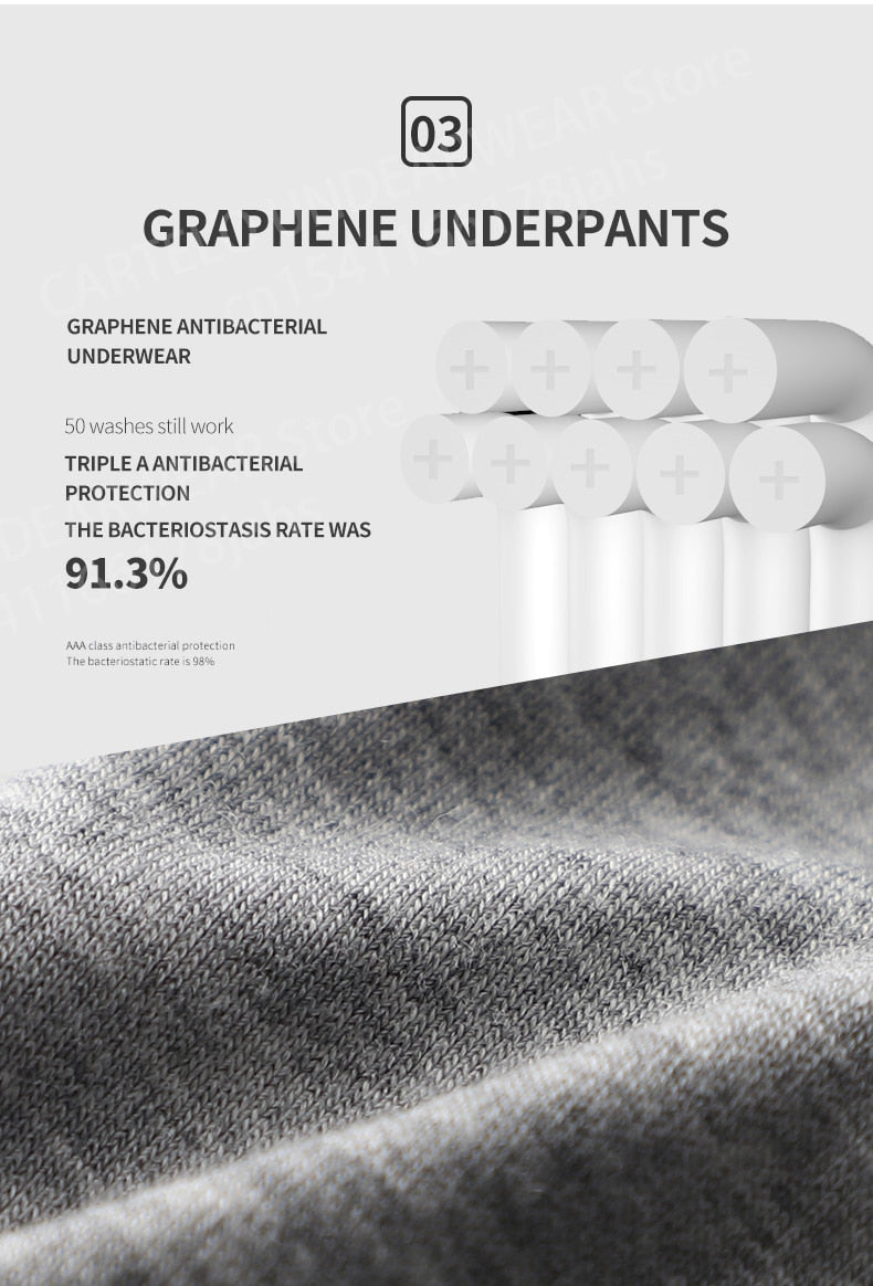 Men's Underwear Graphene 3A Antibacterial Underpants Pure Cotton Mix Boxer Shorts Moisture Absorbent Elastic Trunks Panties The Clothing Company Sydney