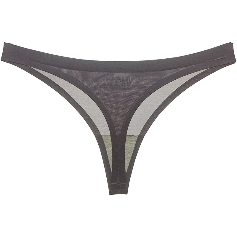 15 Colors Low-Rise Panties Ice Silk Thong  Seamless G String Fashion simple Underwear Women Back Lace Thongs Lingerie The Clothing Company Sydney