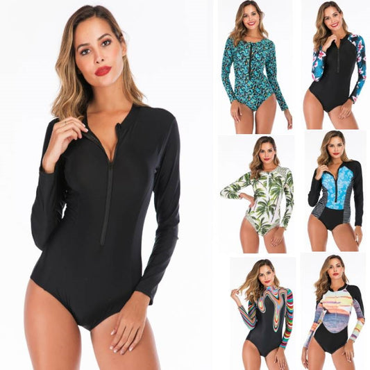 Rashguard One Piece Swimsuit Swimwear Women Long Sleeve Swimwear Monokini Swimsuit Bodysuit Bathing Suit Surfing Jumpsuit The Clothing Company Sydney