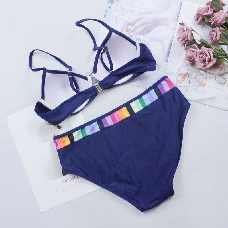 2 Piece Black Bikini Set Swimwear Print Swimsuit Push Up Polka Dots Bathing Suit Beachwear Biquini The Clothing Company Sydney