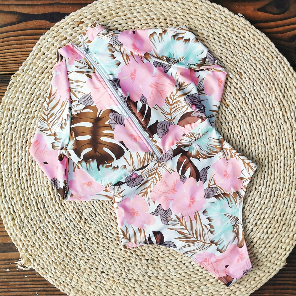 Surf Rashguard Long sleeve swimwear one piece swimsuit Rash Guard swim suit Bathing Suit beach wear Bodysuit Monokini The Clothing Company Sydney