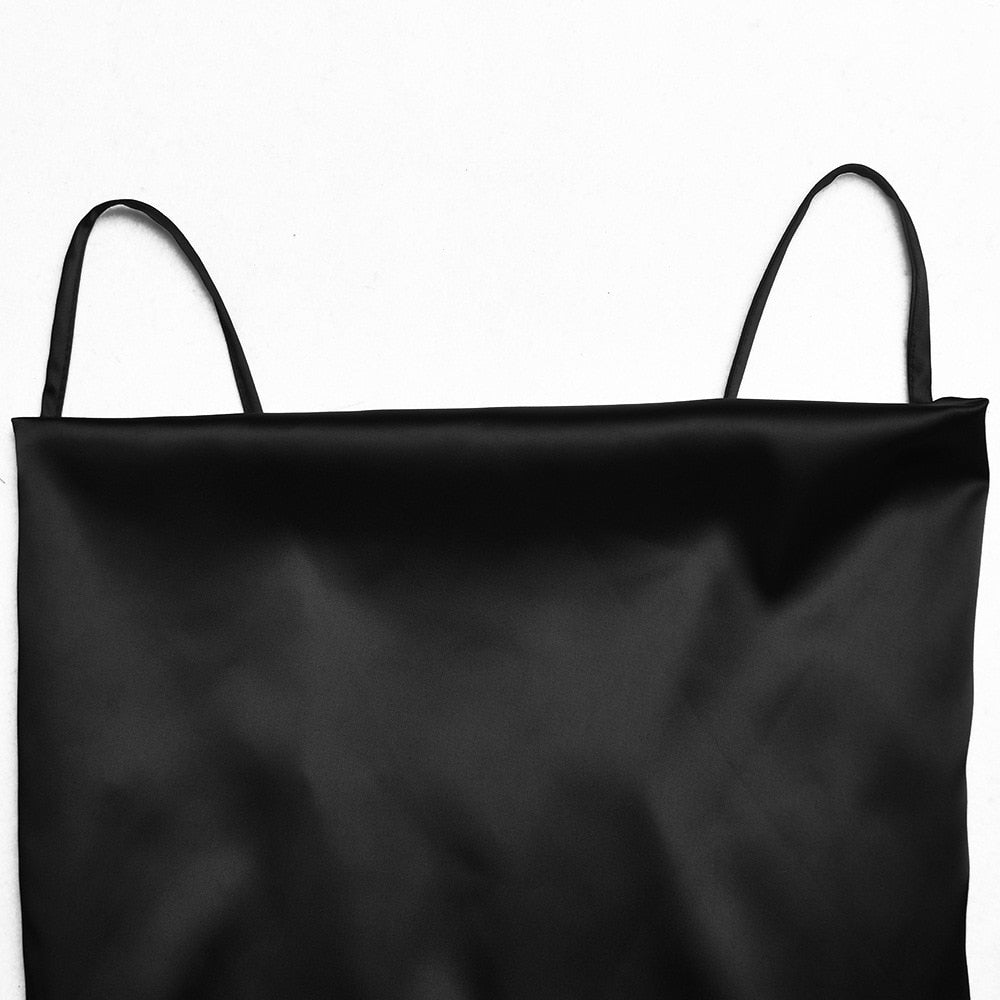 Silky Satin Elegant Slit Maxi Dress Backless Straps Gown Club Party Long Dresses The Clothing Company Sydney