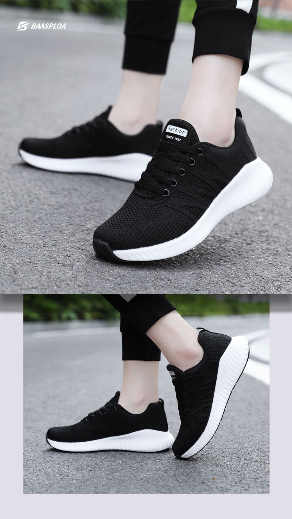 Brand Lace-up Shoes Non-Slip Wear-Resistant Soft Running Shoes Tennis Big Size Breathable Sports Sneakers For Women The Clothing Company Sydney