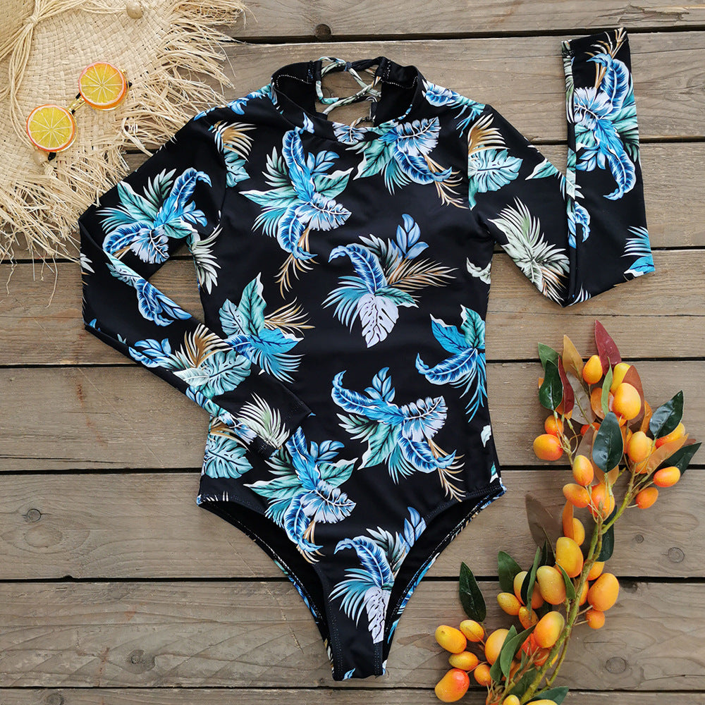 Long Sleeve Swimwear One Piece Swimsuit Backless Jumpsuit Swim Suit Bathing Suit Rashguard Bodysuit Monokini The Clothing Company Sydney
