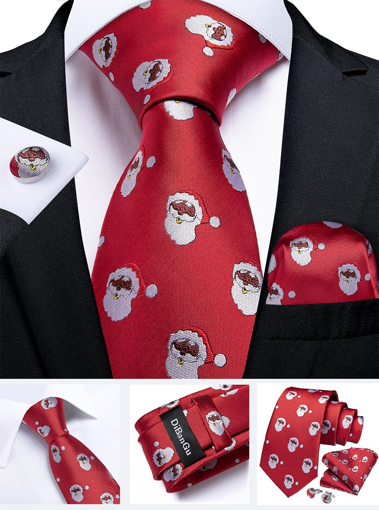 Designer Wedding Men's Tie Red Solid Striped Paisley Neckties For Men Business Hanky Cufflinks Tie Set The Clothing Company Sydney