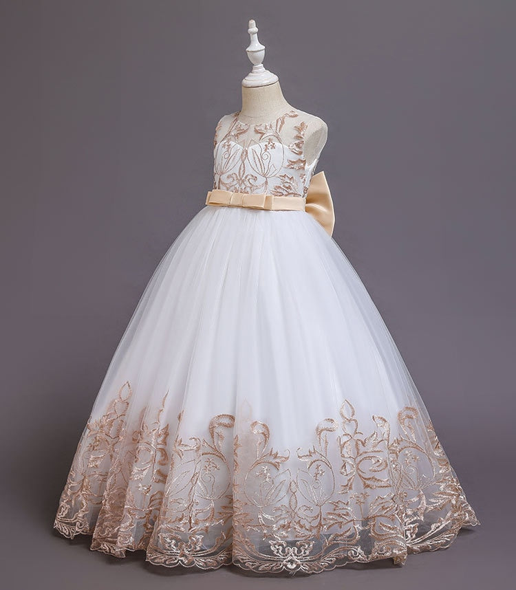 Puffy Tulle Lace Flower Girl Dress Costume Children Bride Ball Gown Princess Dress for Girl Wedding Party Dresses The Clothing Company Sydney