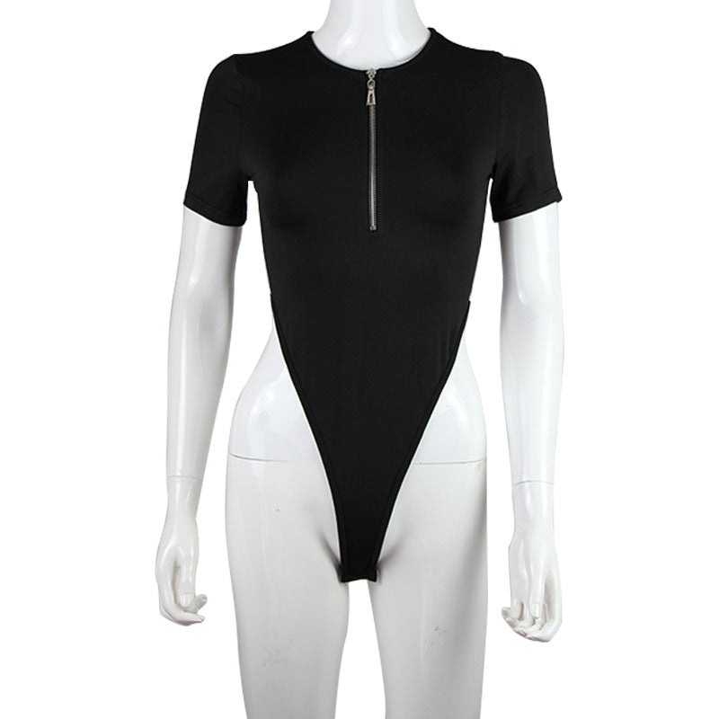 Spring Summer Jumpsuits Fashion Solid Zipper Long Sleeve Sheath Skinny Rompers Bodysuits The Clothing Company Sydney