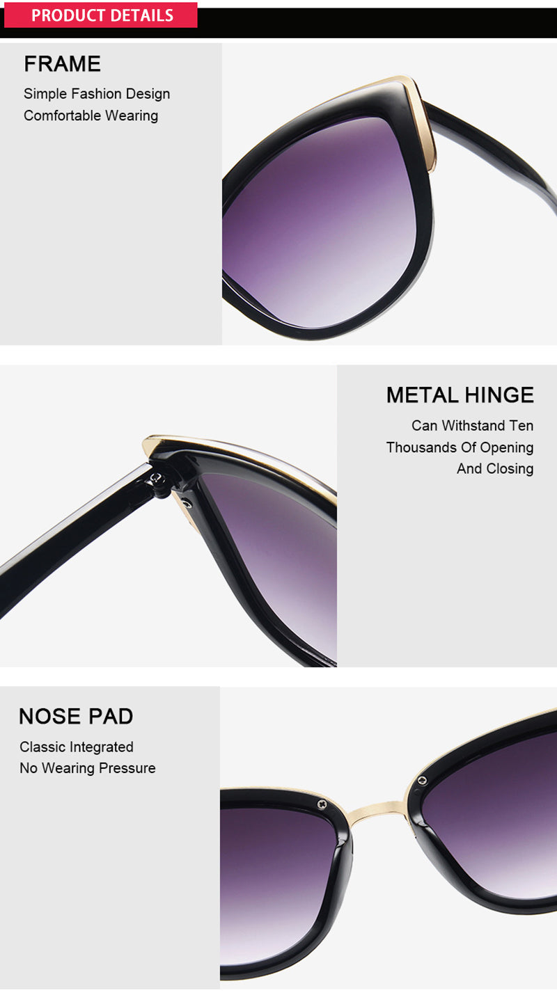 Cateye Women Sunglasses Vintage Anti-glare Sun Glasses Female Fashion Leopard Shades UV400 The Clothing Company Sydney