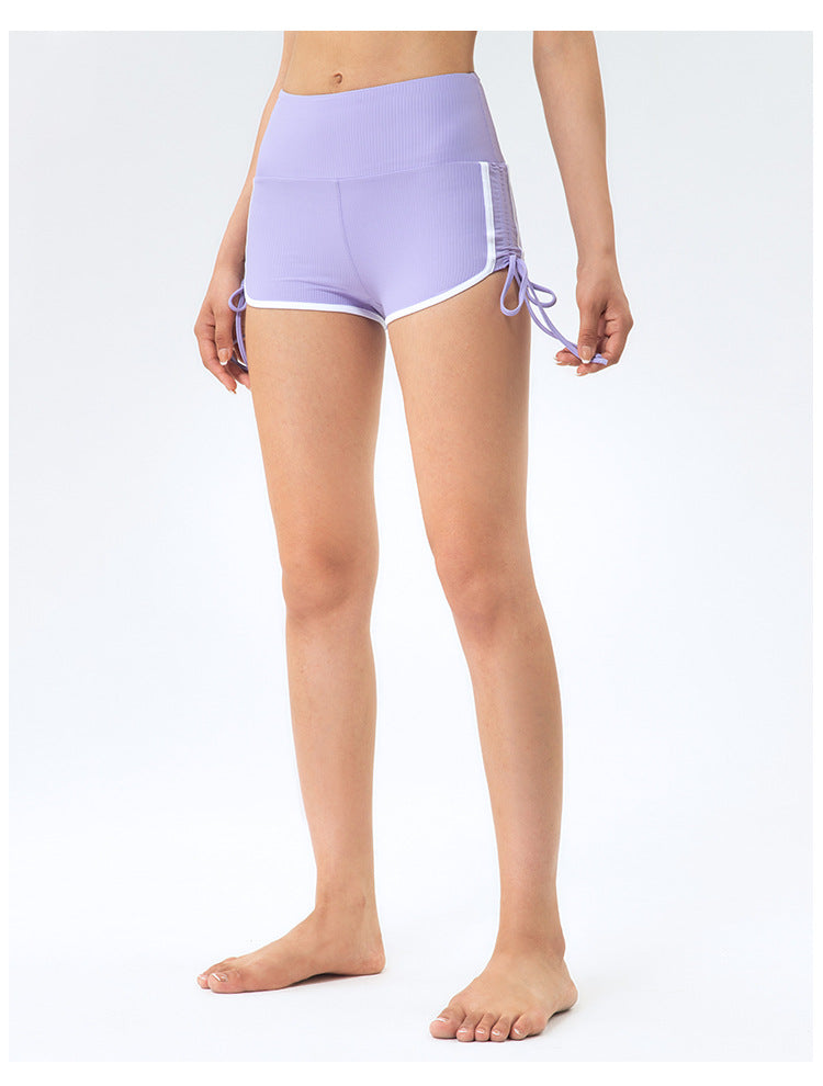 Drawstring Peach Shorts Running Hot Pants Fitness High Waist Sports Yoga Shorts Women Hip Push-up The Clothing Company Sydney