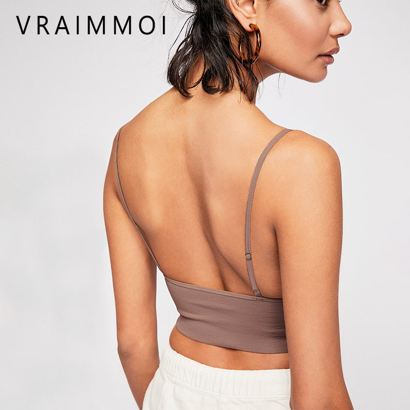 3 Pack Low Back Bras For Women Comfortable Seamless Tank Top U Type No Pad Unlined Lingerie Strap Adjustable Backless Bralette The Clothing Company Sydney