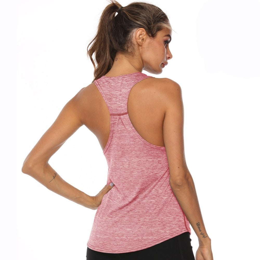 Women's Racerback Yoga Tank Tops Sleeveless Fitness Yoga Shirts Quick Dry Athletic Running Sports Vest Workout T Shirt The Clothing Company Sydney