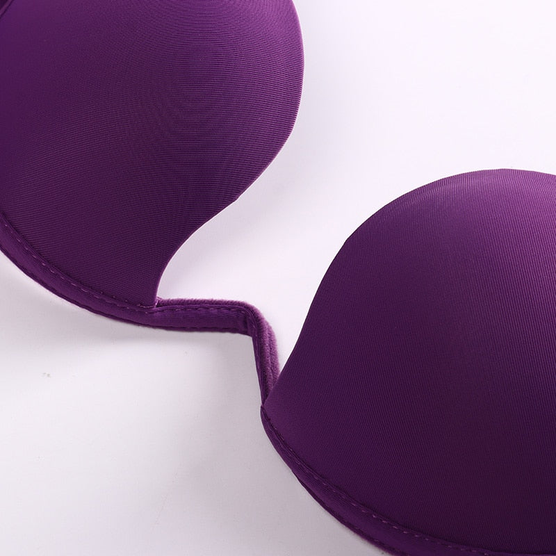 Deep V Push Up Bra Strapless Underwire Underwear Soutien Gorge Thin Half Cup Lingerie Bra The Clothing Company Sydney