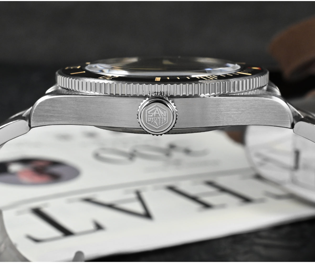 San Martin Luxury Men's Ladies Unisex 40mm Diver BB58 Vintage Automatic Business Wristwatche End Links Sapphire 20 Bar Watch The Clothing Company Sydney