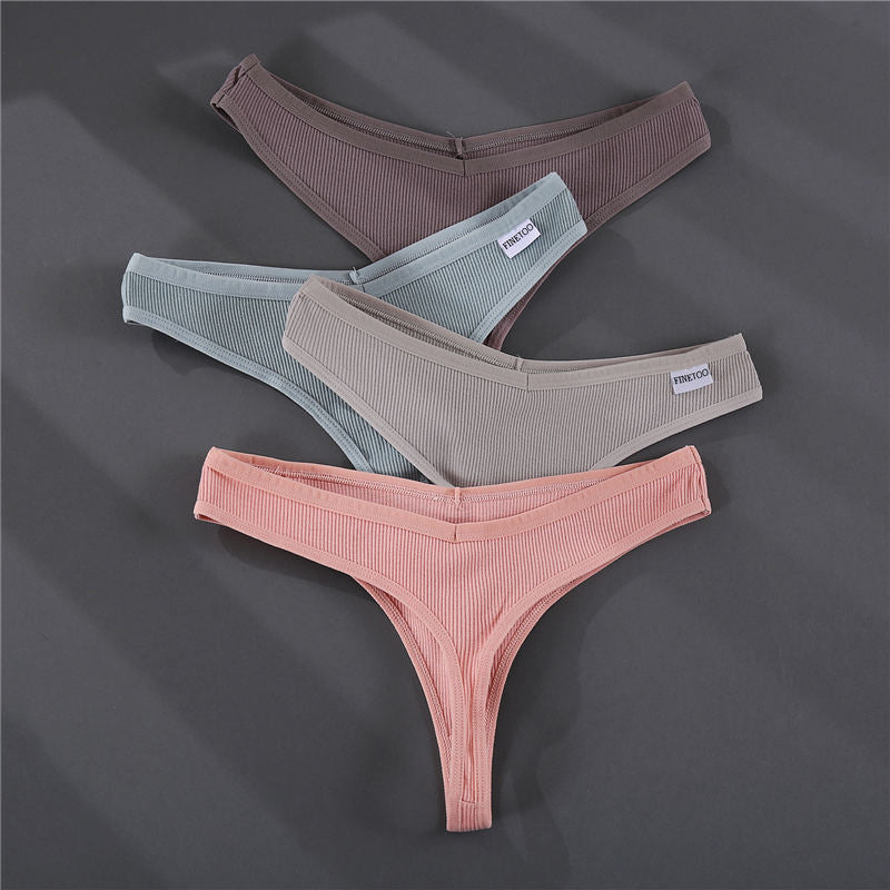 3 Pack G-string Panties Cotton Underwear Underpants Thong Solid Color Pantys Lingerie Briefs The Clothing Company Sydney