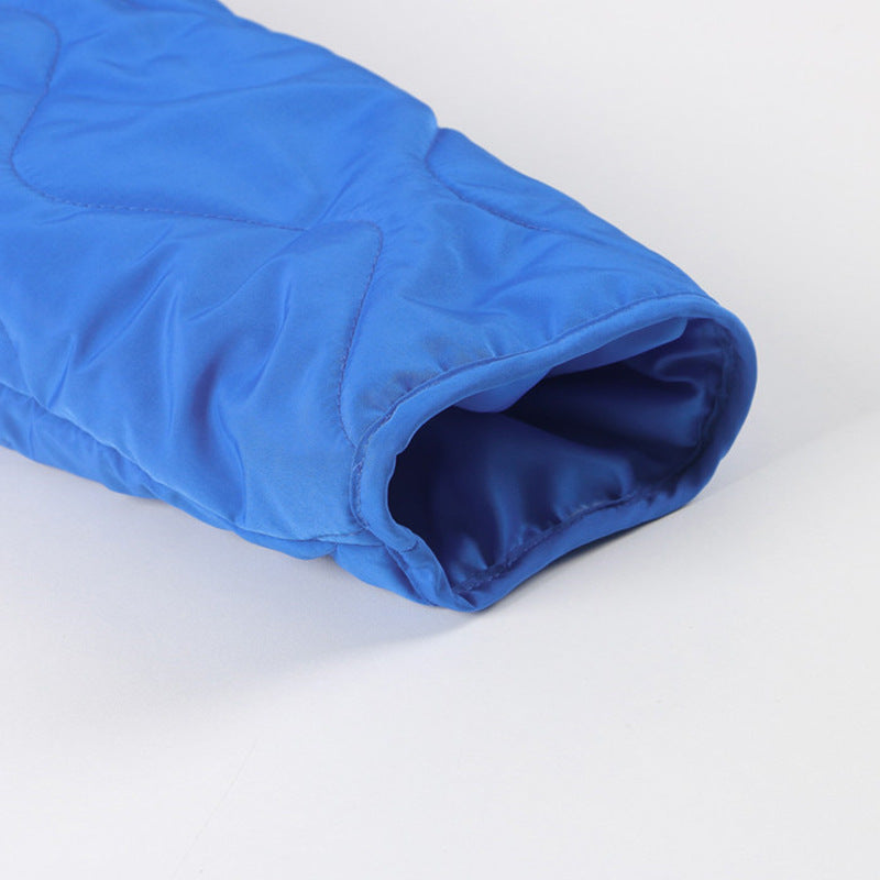 Women's Winter Blue Oversize Puffer Casual Fashion Warm Cotton Button Down Quilted Coat  Loose Jacket The Clothing Company Sydney