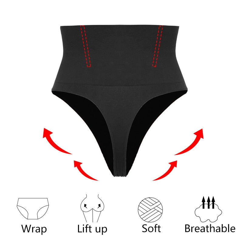 Women's Waist Cincher Thong Panty Shaper High Waist Tummy Control Panties Underwear Butt Lifter Shaping Brief Body Shaper The Clothing Company Sydney
