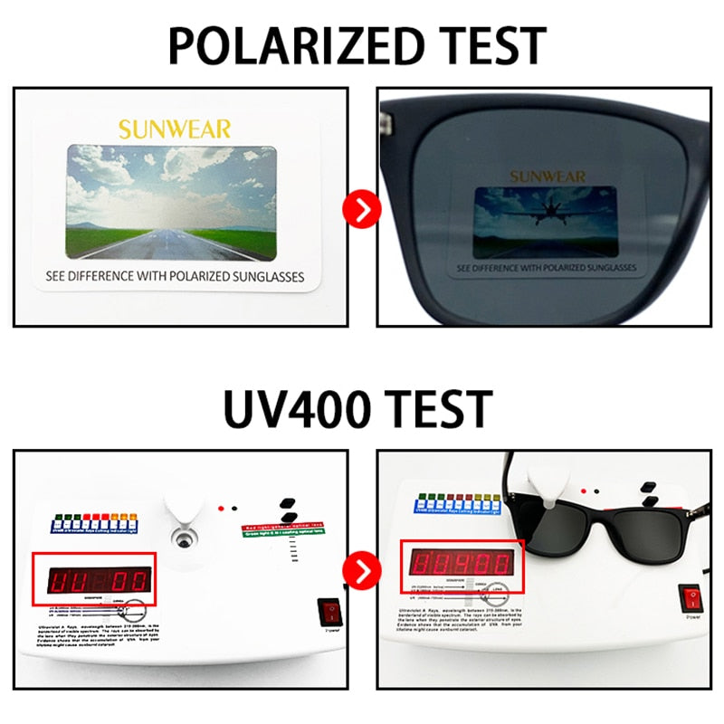 Polarized Sunglasses Men Women Classic Square Plastic Driving Sun Glasses Fashion Black Shades UV400 The Clothing Company Sydney