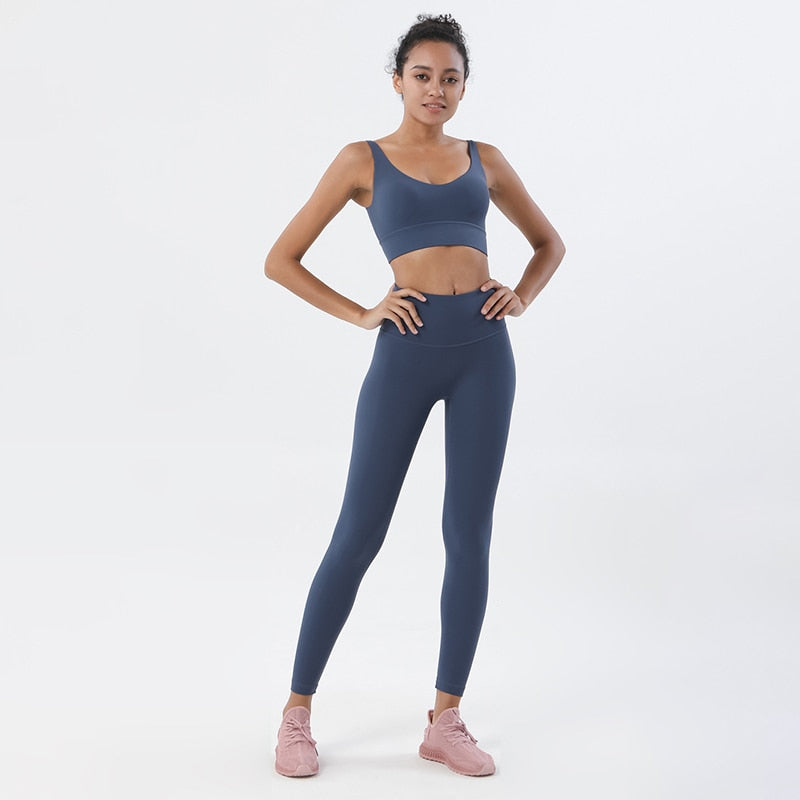2 Piece/set Tracksuits Ladies Yoga Set Sports Suit Lounge Wear Crop Tops Leggings 14 colors Clothing Company Sydney