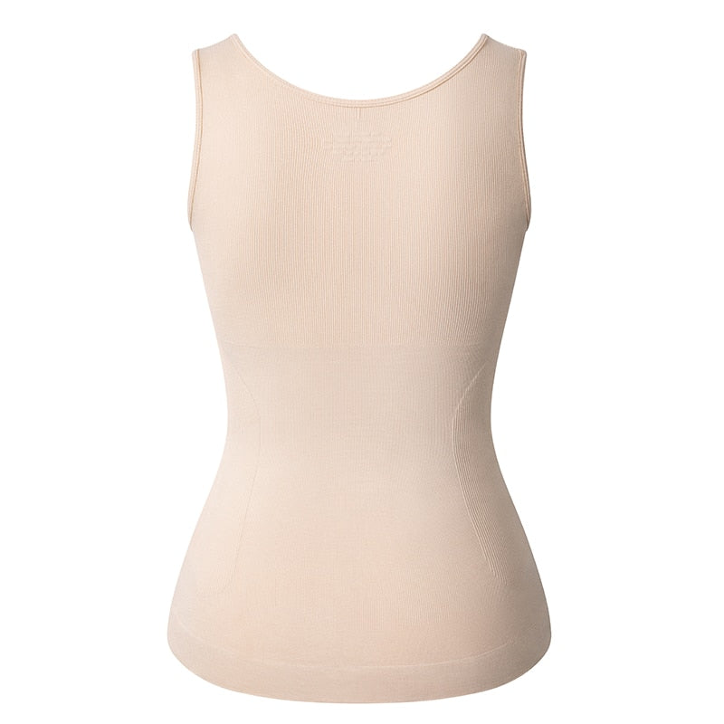Tank Top Shapewear with Built in Bra Shelf Bra Casual Wide Strap Basic Camisole Sleeveless Top Shaper with Removable Bra The Clothing Company Sydney