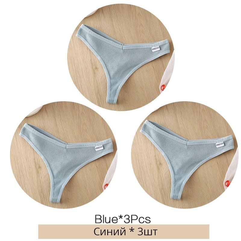 3 pack/Set Women's Cotton Mix Thongs Panties Low Waist G-String Briefs Ladies Brazilian Lingerie Girls Breathable Intimates The Clothing Company Sydney