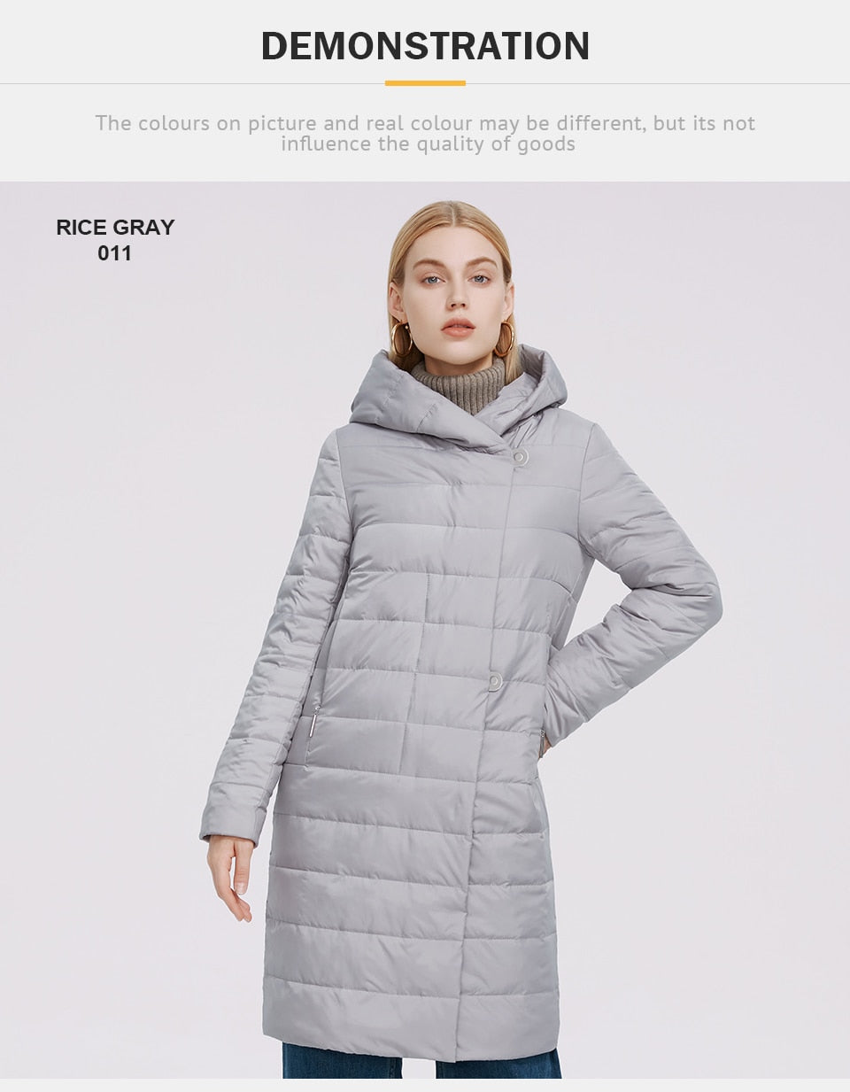Women's Jacket Windproof Coat Mid Length Reversible Slider Quality Filling Parka The Clothing Company Sydney