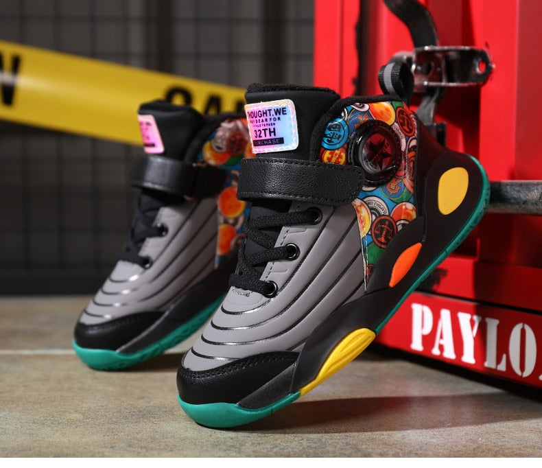 Kids Sneakers Boys Casual Shoes For Children Sneakers Shoes Leather Anti-slippery Fashion Basketball Shoes The Clothing Company Sydney