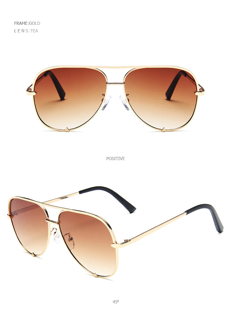 Classic Metal Aviation Sunglasses Women Fashion Alloy Pilot Sun Glasses Men Gradient Lens Driving Shades Ladies UV400 The Clothing Company Sydney