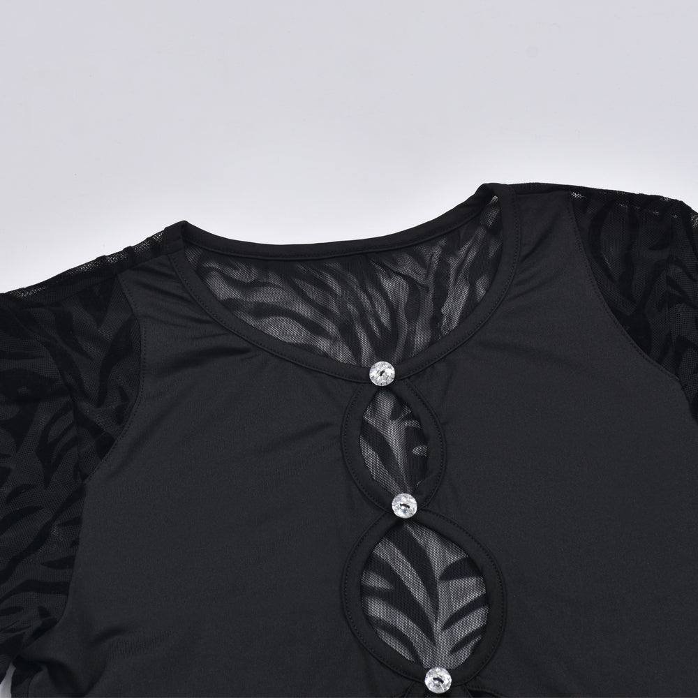 Zebra Print Cut Out Mesh Transparent Mini Beach Holiday Night Club Goth Party Bodycon Pencil Shorts Dresses The Clothing Company Sydney