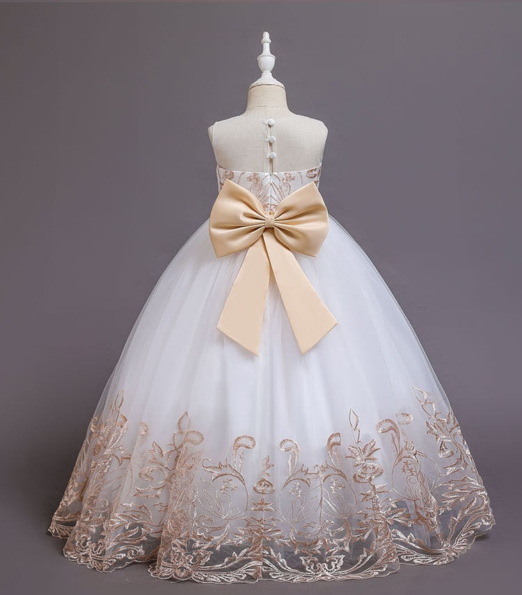 Puffy Tulle Lace Flower Girl Dress Costume Children Bride Ball Gown Princess Dress for Girl Wedding Party Dresses The Clothing Company Sydney