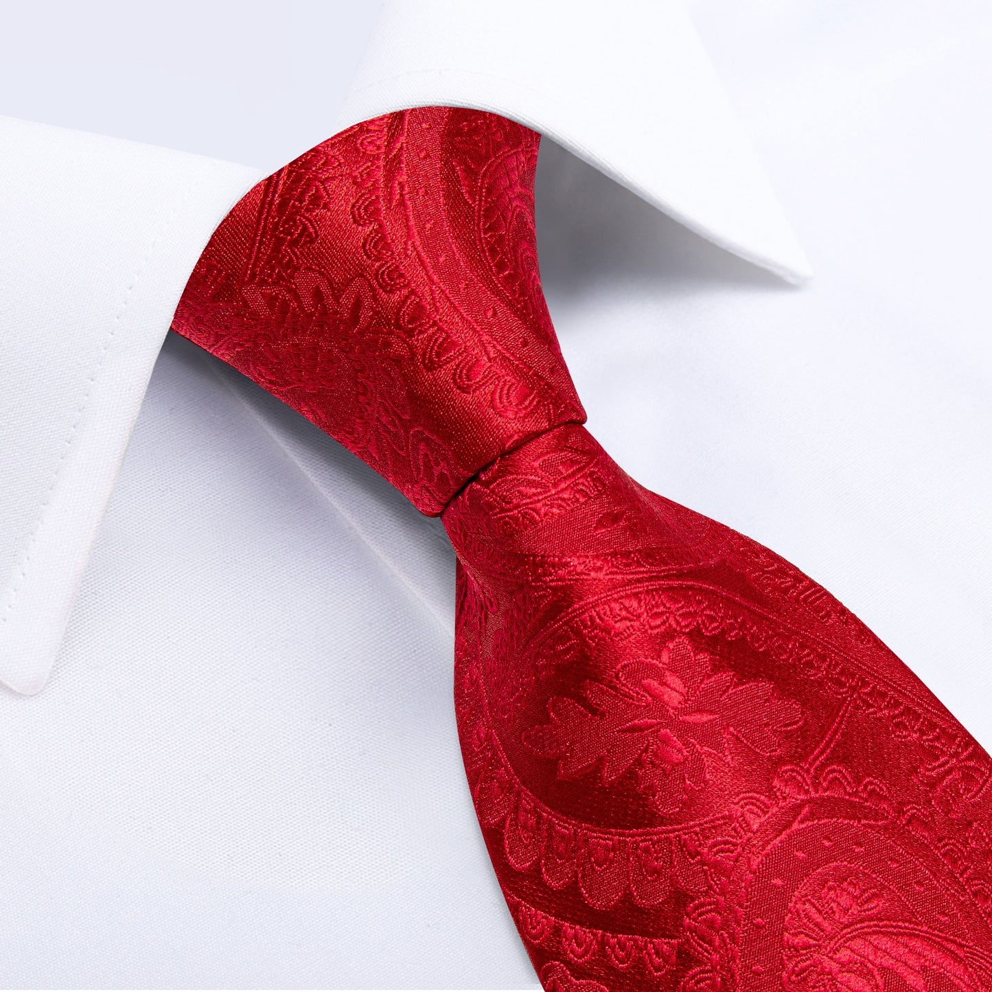 Designer Wedding Men's Tie Red Solid Striped Paisley Neckties For Men Business Hanky Cufflinks Tie Set The Clothing Company Sydney