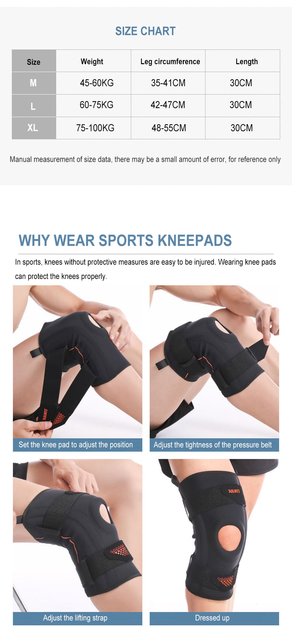 Spring Support Running Knee Pads Basketball Hiking Compression Shock Absorption Breathable Meniscus Knee Protector The Clothing Company Sydney