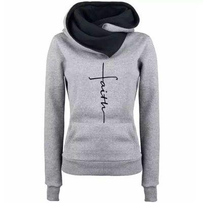 Autumn Winter Hoodies Sweatshirts Faith Embroidered Sweatshirt Long Sleeve Pullovers Casual Warm Hooded Top The Clothing Company Sydney