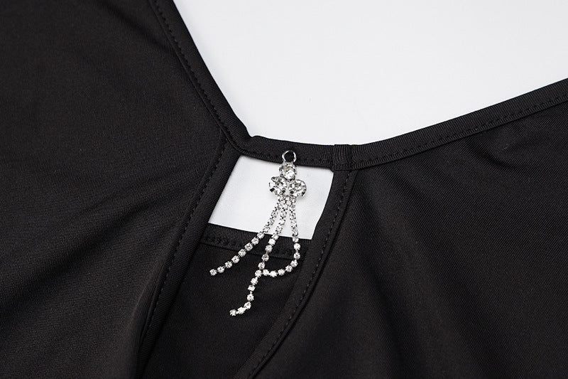 Cryptographic Cut Out Backless Halter Maxi Dress Bodycon Fashion Outfits Long Dresses Elegant Club Party Dress The Clothing Company Sydney