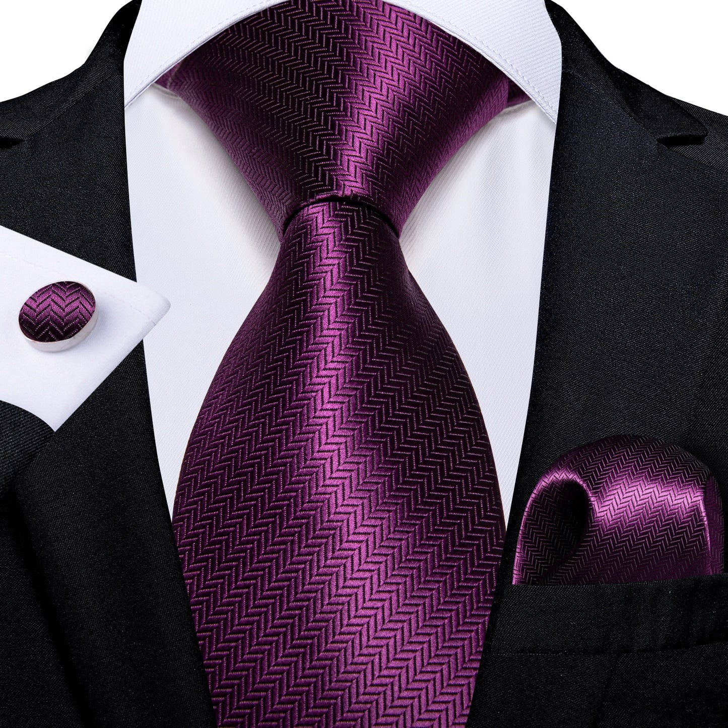 Men Purple Floral Paisley Necktie Business Formal 100% Silk Tie Pocket Square Set For Wedding Party The Clothing Company Sydney