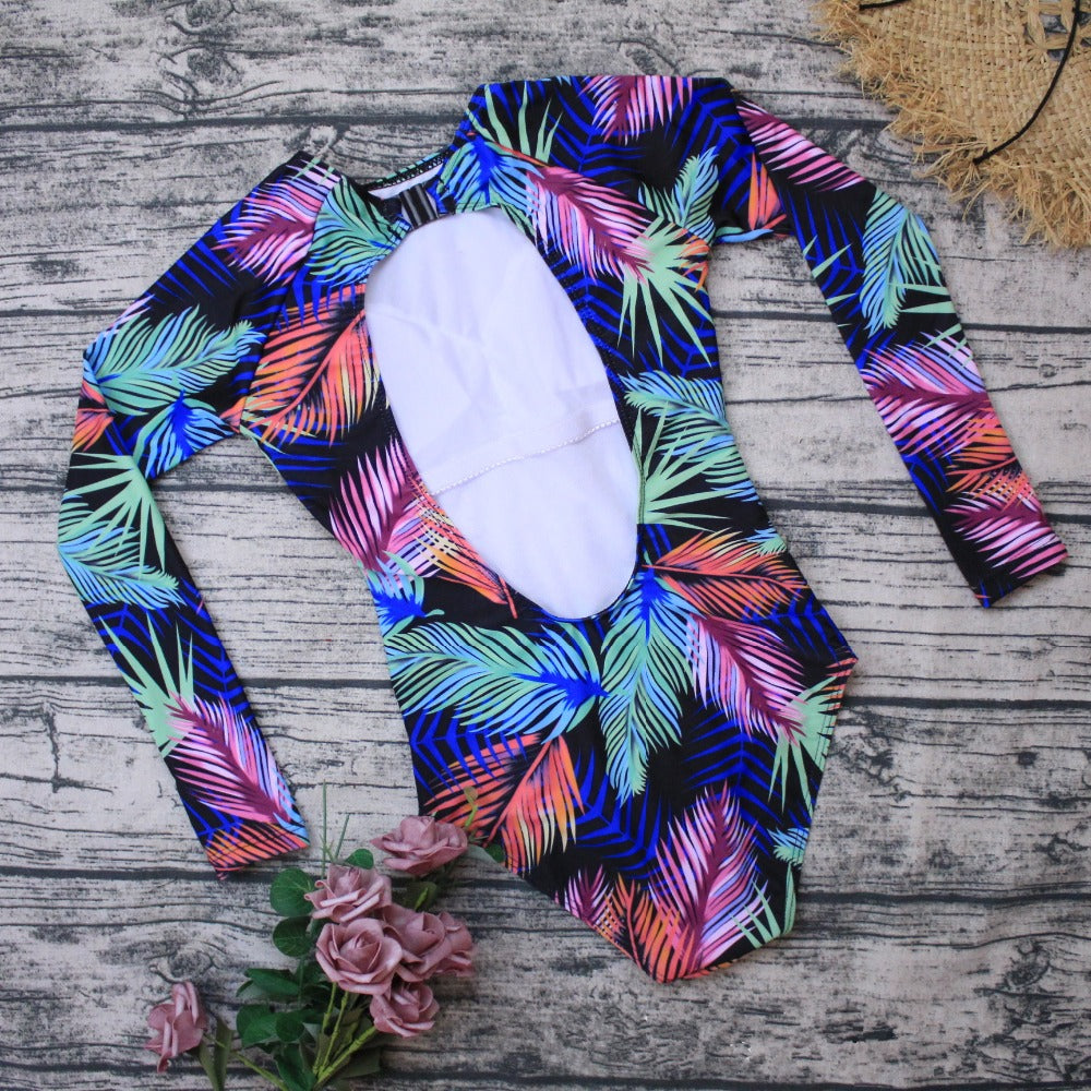 Long sleeve swimwear one piece swimsuit backless jumpsuit swim suit Bathing Suit beach wear Bodysuit Monokini The Clothing Company Sydney