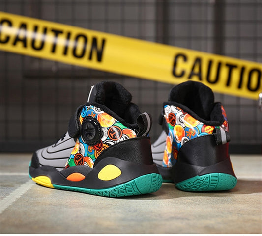 Kids Sneakers Boys Casual Shoes For Children Sneakers Shoes Leather Anti-slippery Fashion Basketball Shoes The Clothing Company Sydney